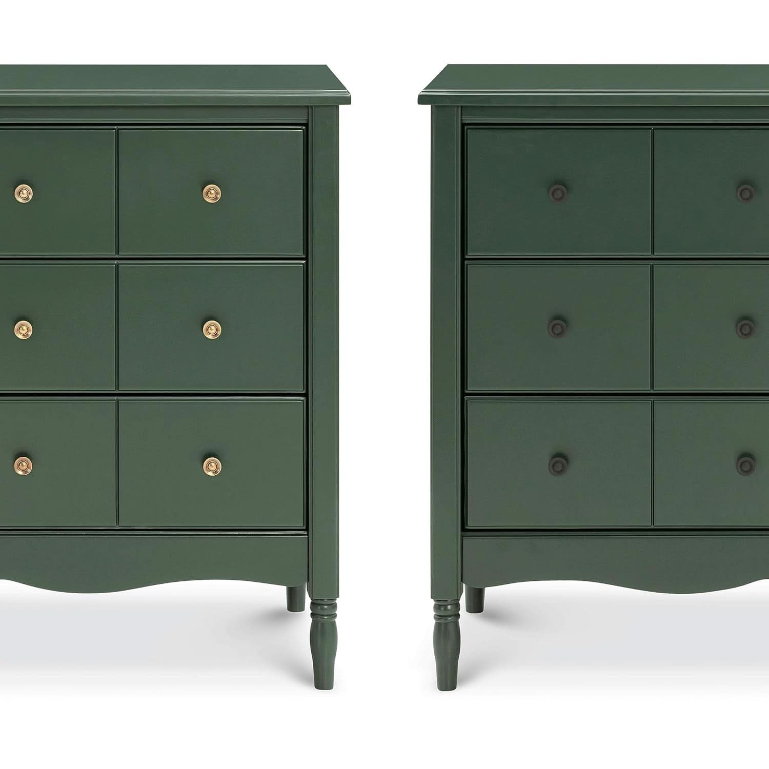 Liberty Forest Green Six Drawer Dresser With Knobs