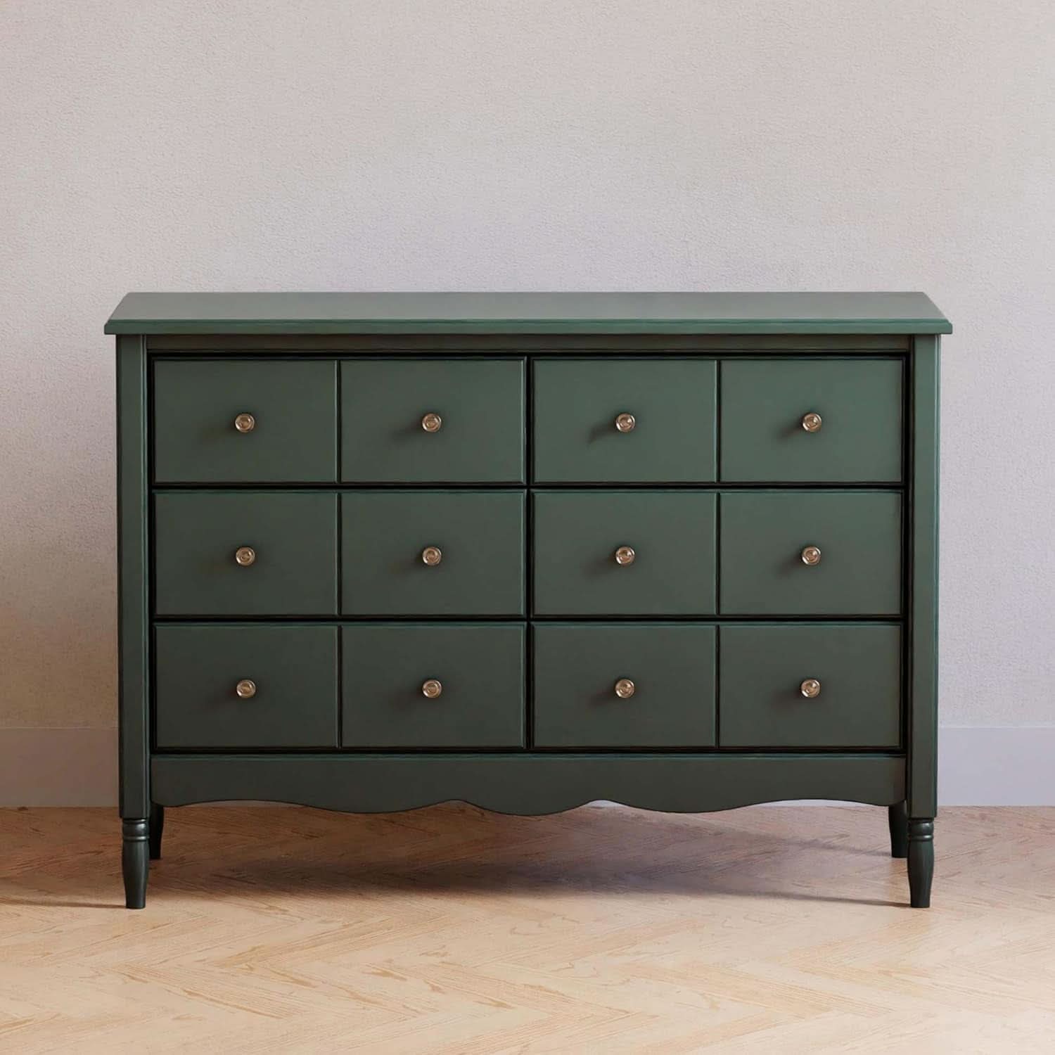 Liberty Forest Green Six Drawer Dresser With Knobs