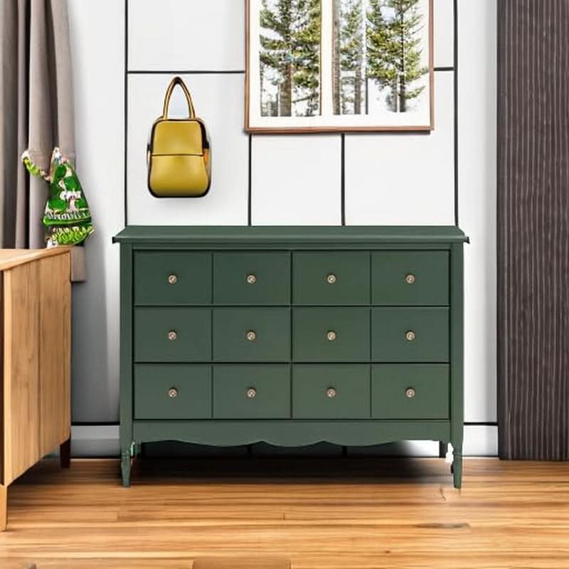 Liberty Forest Green Six Drawer Dresser With Knobs