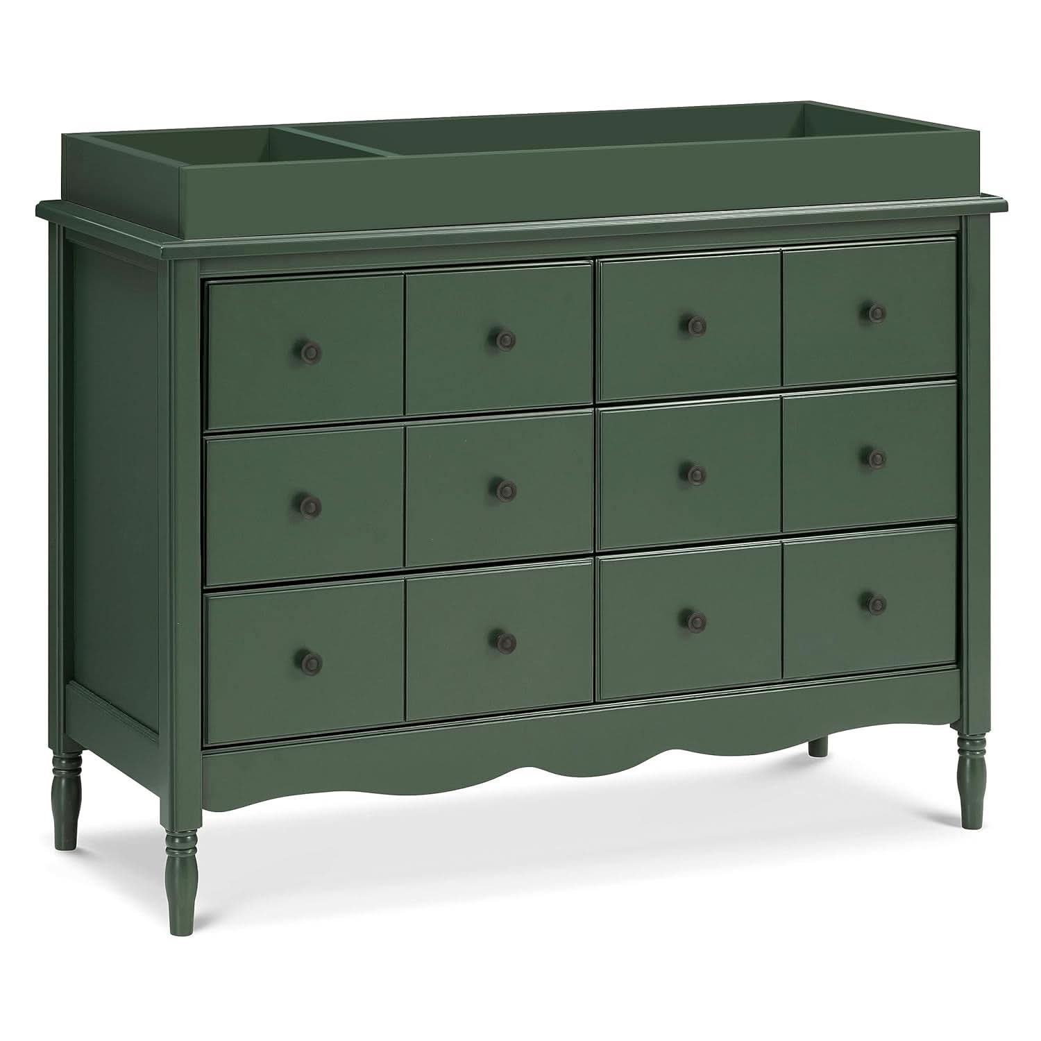 Liberty Forest Green Six Drawer Dresser With Knobs