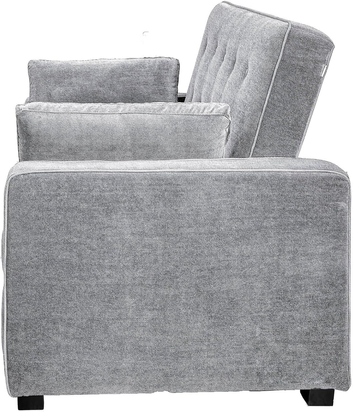 Lifestyle Solutions Ainsley Full Size Convertible Loveseat Light Grey