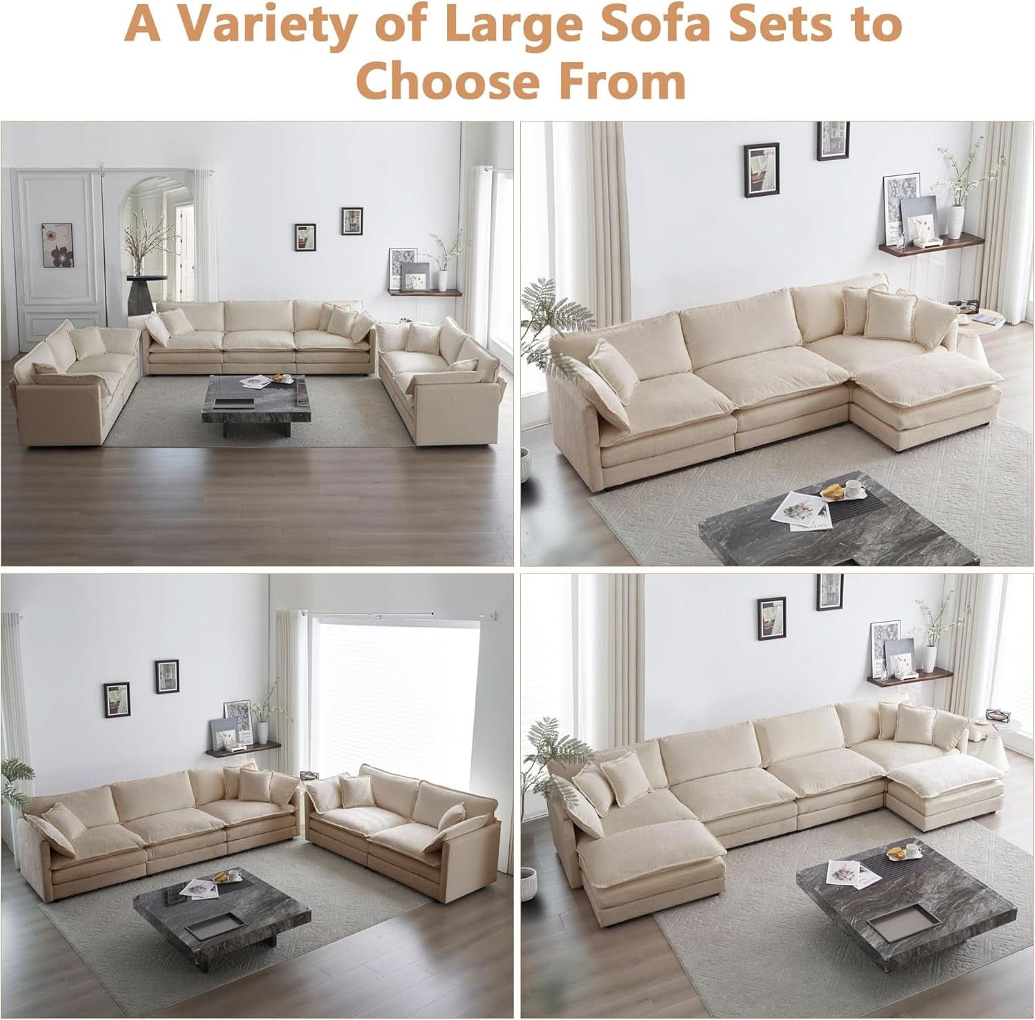 Light Coffee Chenille 2 Piece Loveseat Couch And Armchair