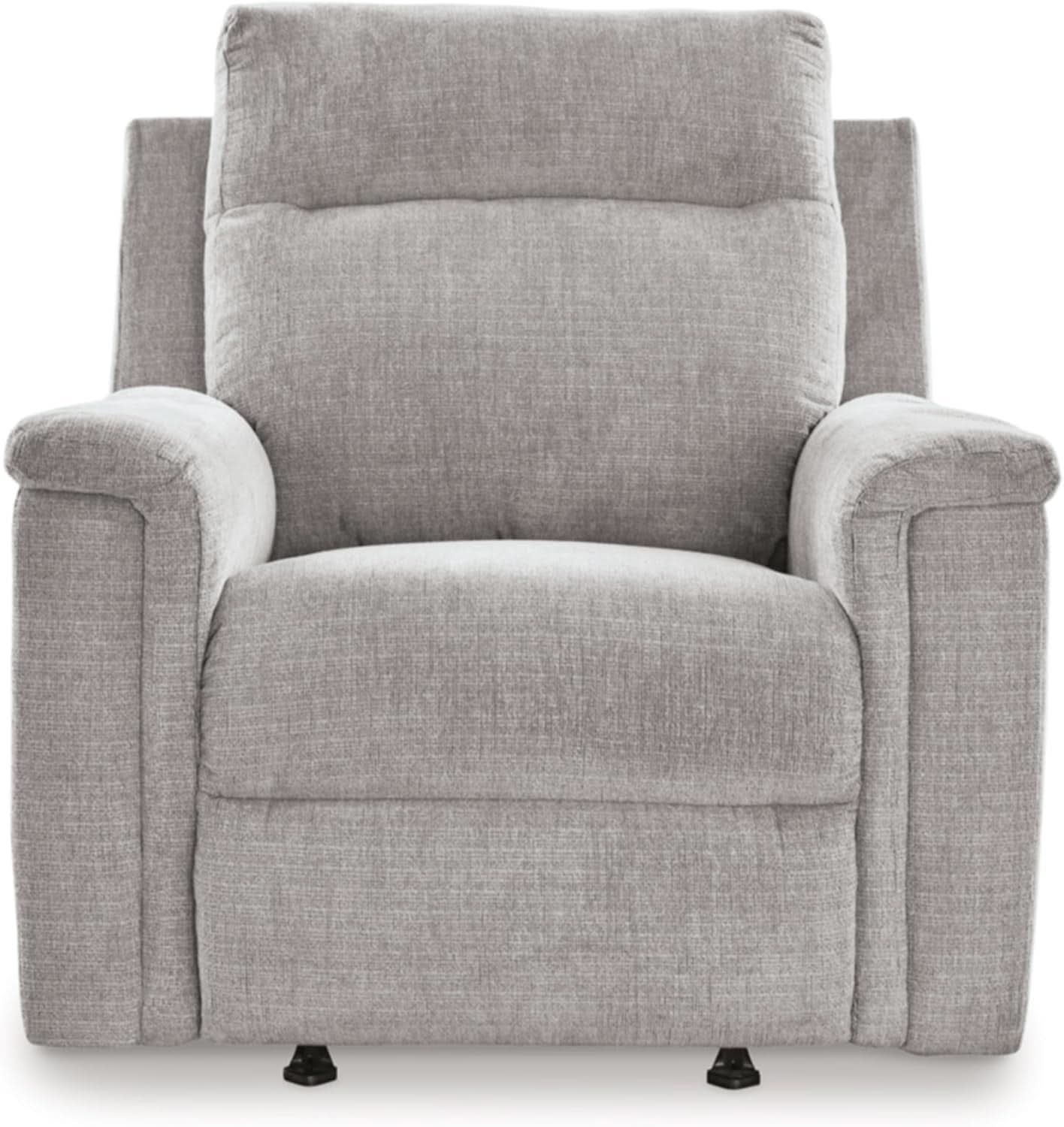 Light Gray Casual Power Rocker Recliner With USB Port