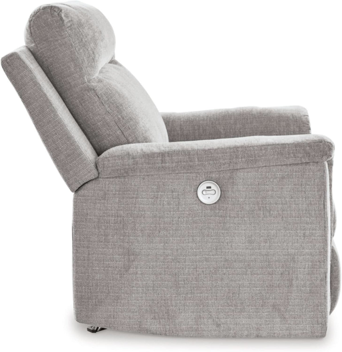 Light Gray Casual Power Rocker Recliner With USB Port