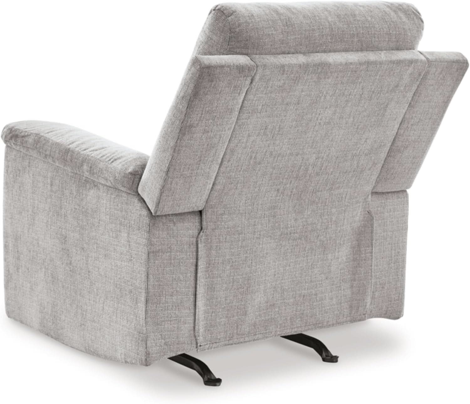 Light Gray Casual Power Rocker Recliner With USB Port