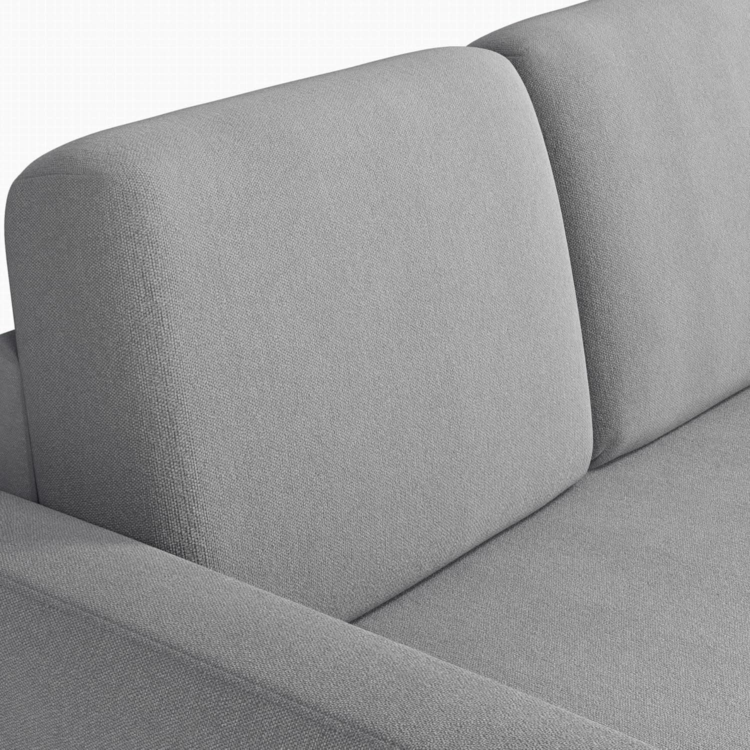 Light Gray L Shaped Sleeper Sectional With Pull Out Bed