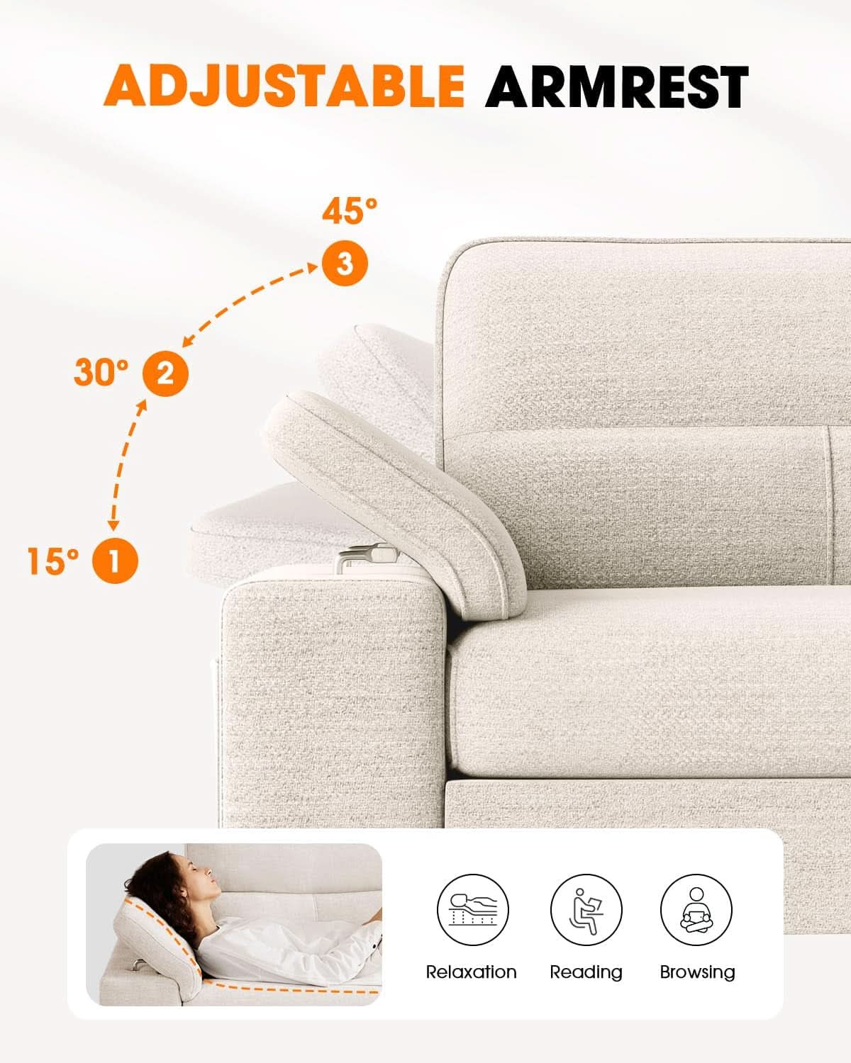 Light Gray Loveseat With Removable Cover And Armrests