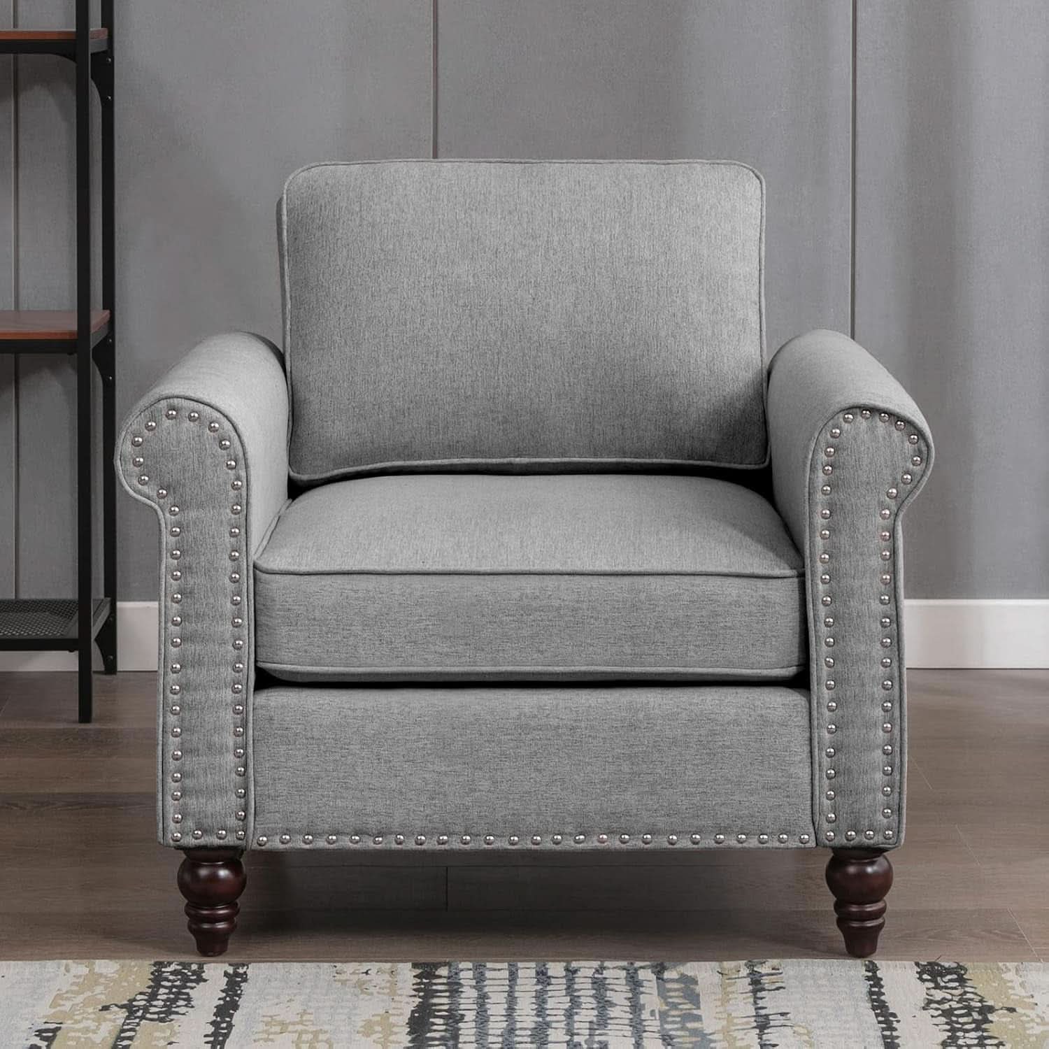 Light Grey Small Space Living Room Couch Set With Loveseat