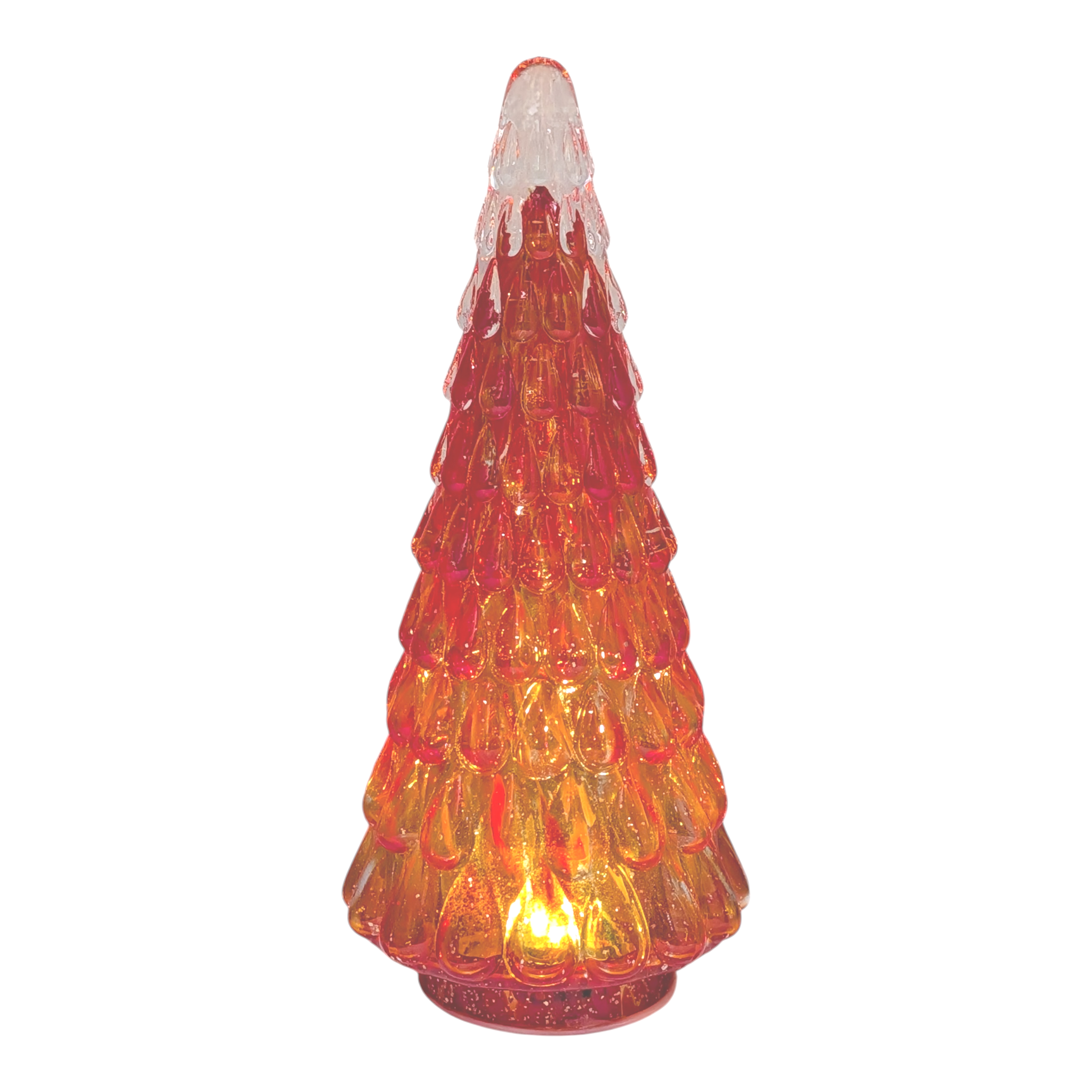 Lighted Handblown Glass Tree - 9.5 Inch