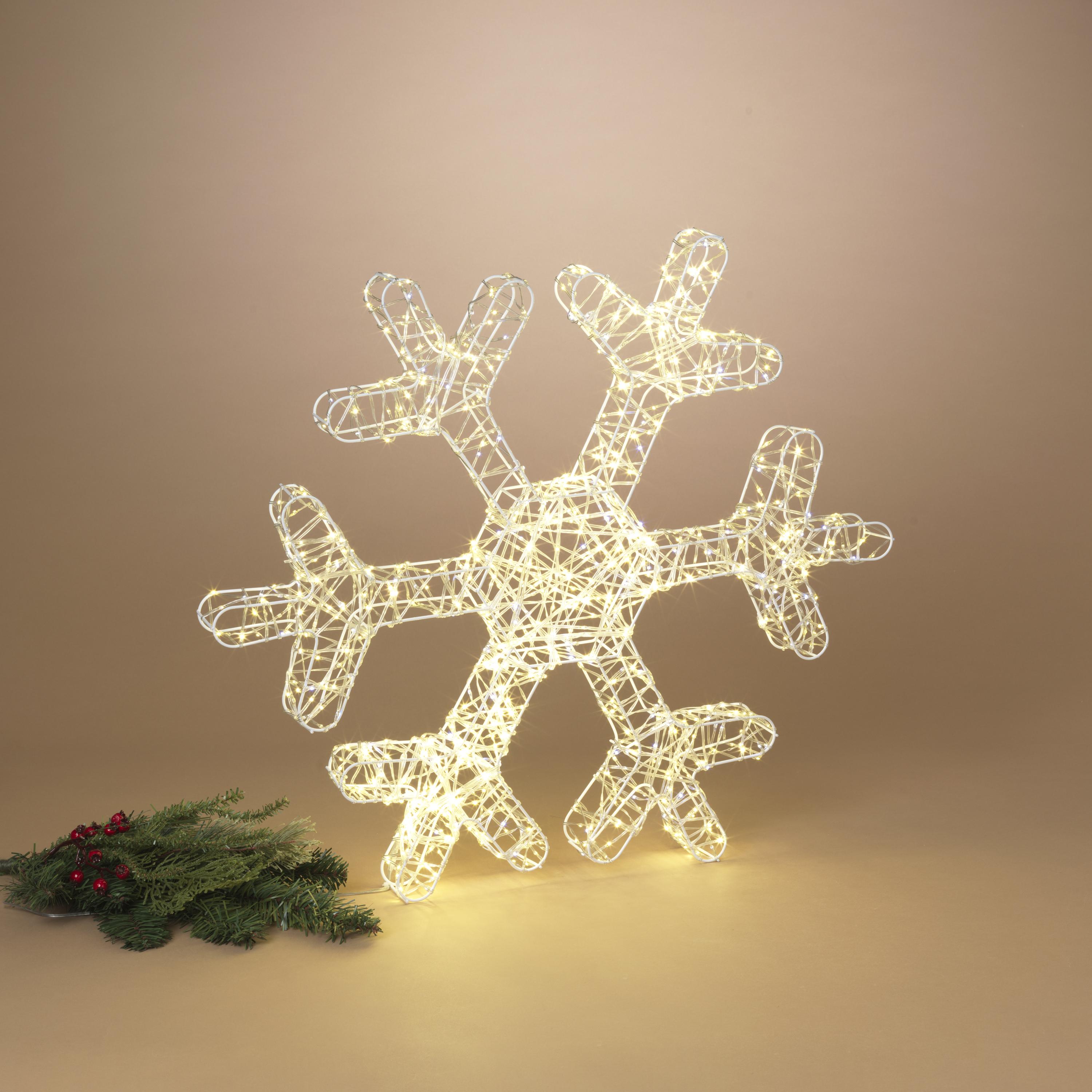 Lighted Holiday Snowflake - 24 Inches wide