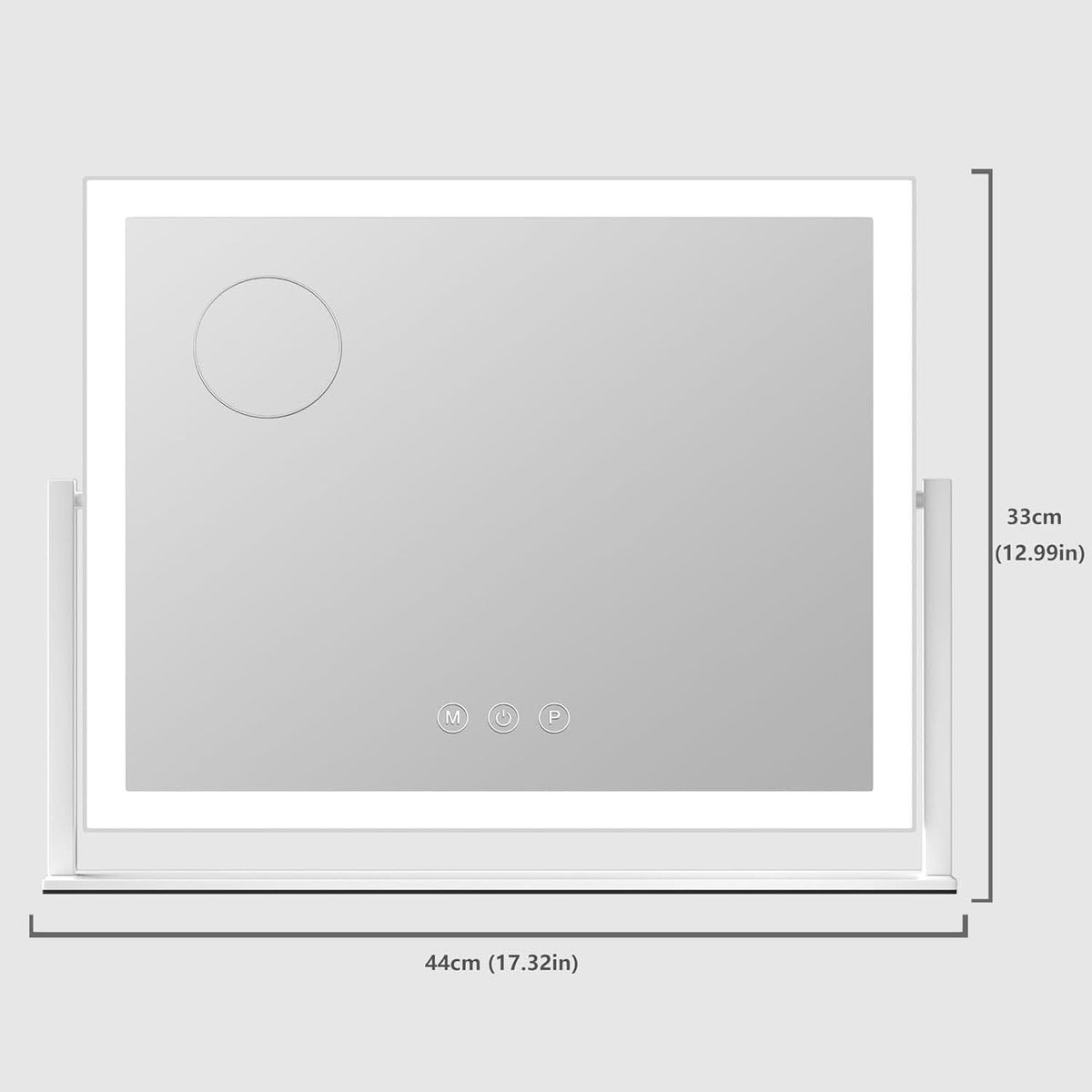 Lighted Makeup Mirror 17.3x13 Inch With 5X Magnification And LED Lights