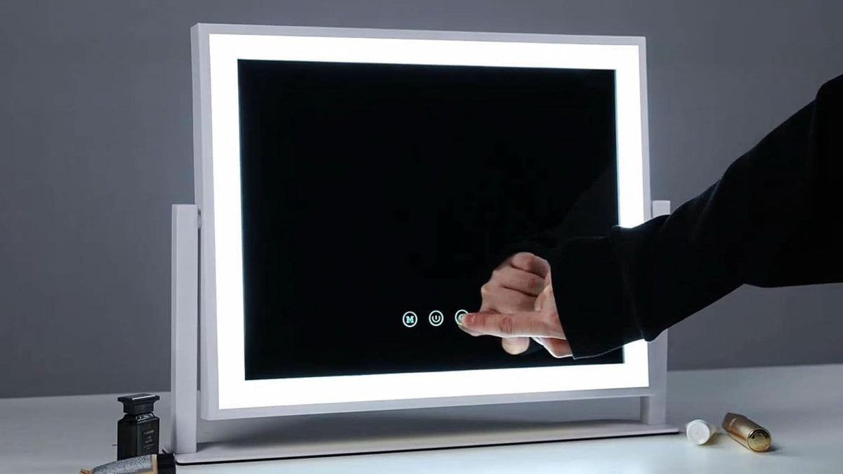 Lighted Makeup Mirror 17.3x13 Inch With 5X Magnification And LED Lights