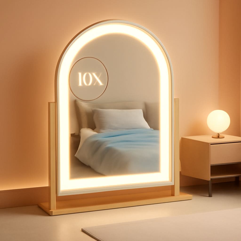Lighted Makeup Mirror With LED Three Color Lighting Modes