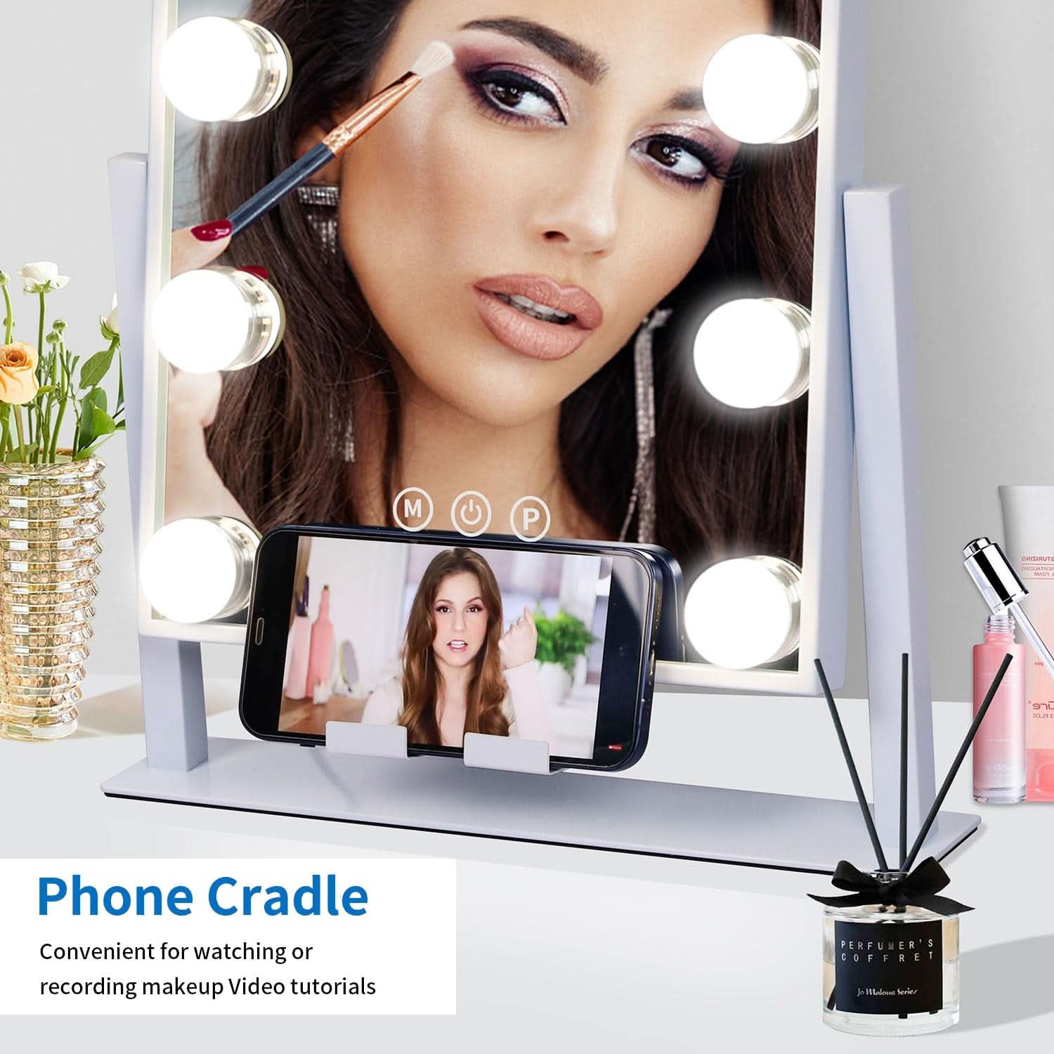 Lighted Makeup Vanity Mirror 14 Inch With 3 Color Modes