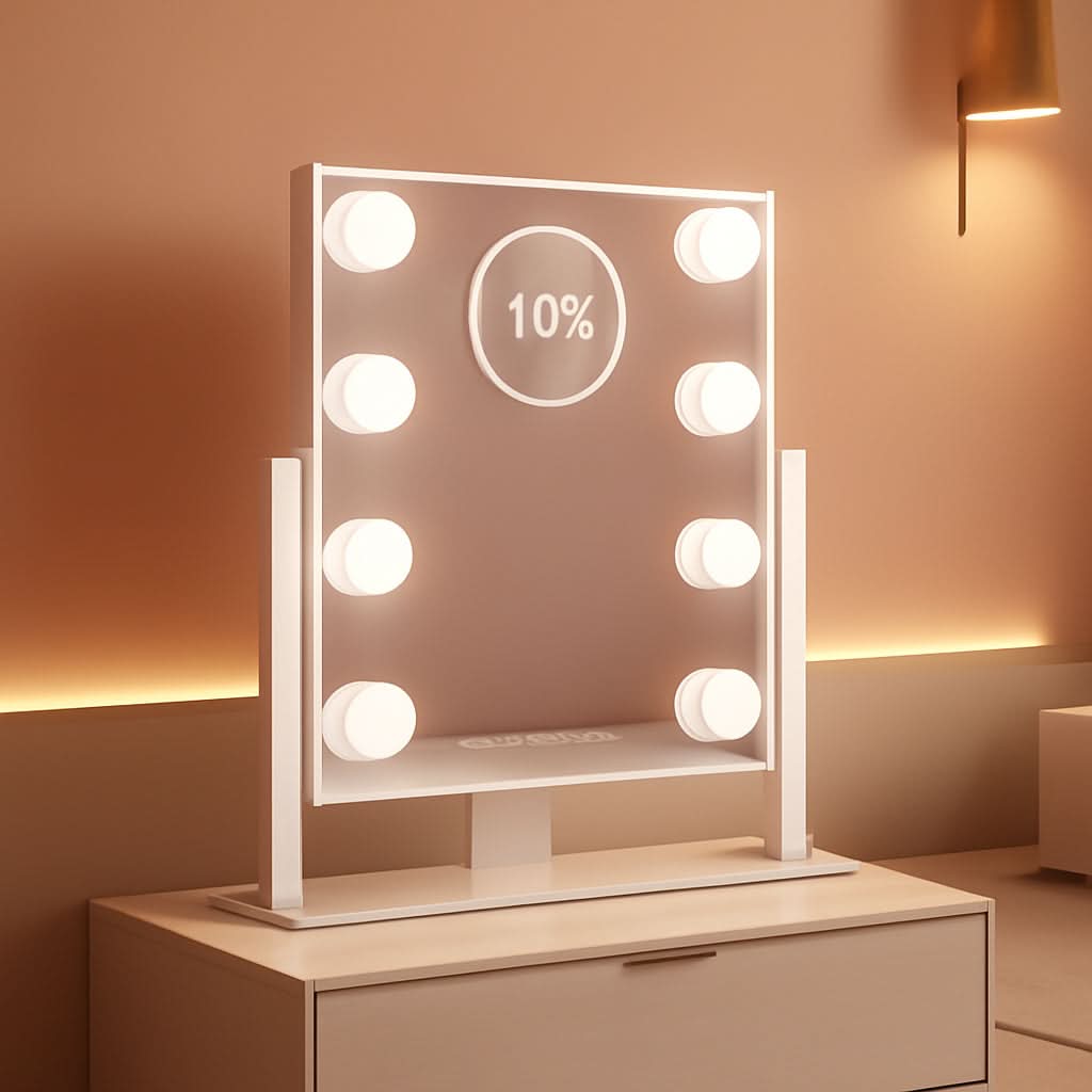 Lighted Makeup Vanity Mirror 14 Inch With 3 Color Modes