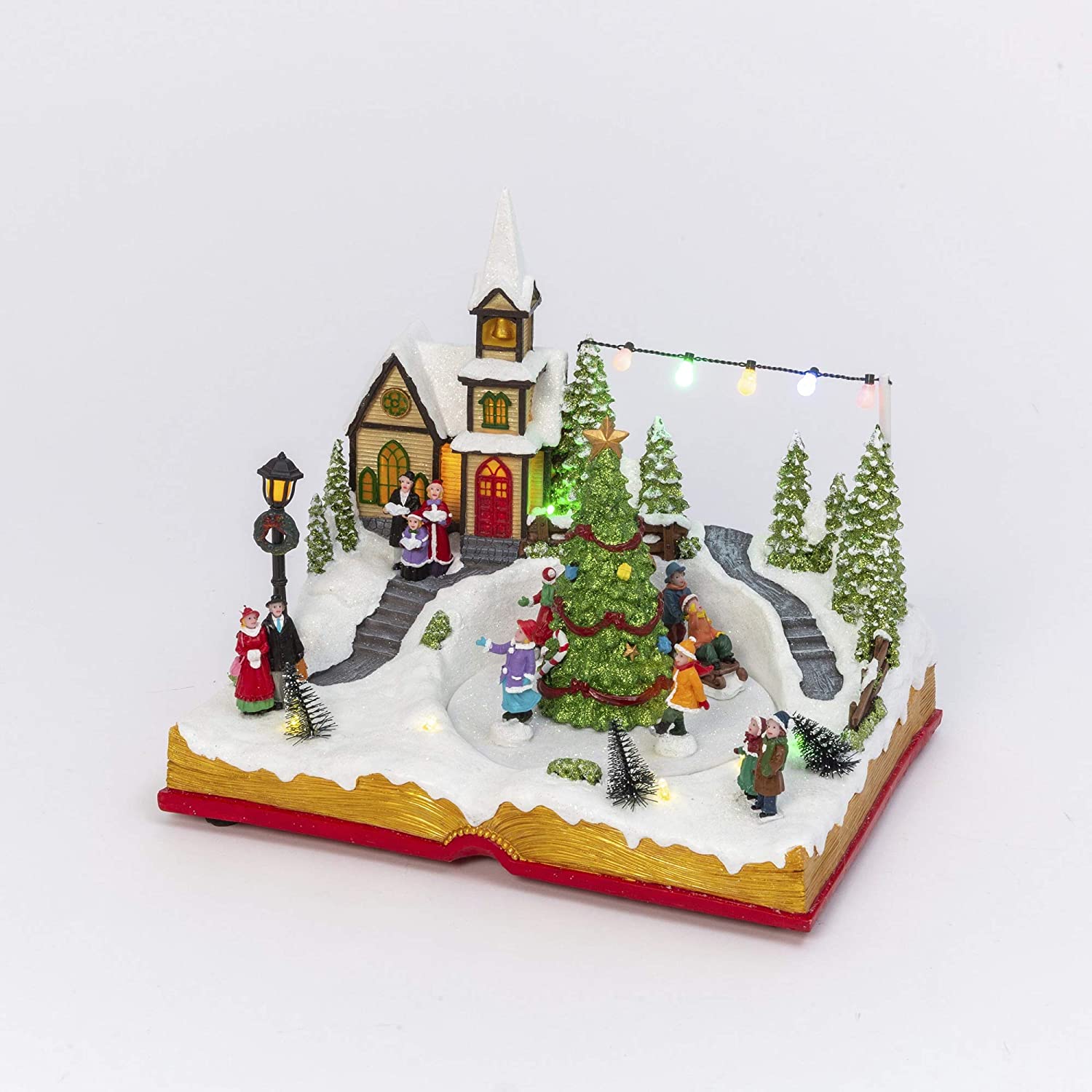 Lighted Musical Holiday Church with Moving Scene