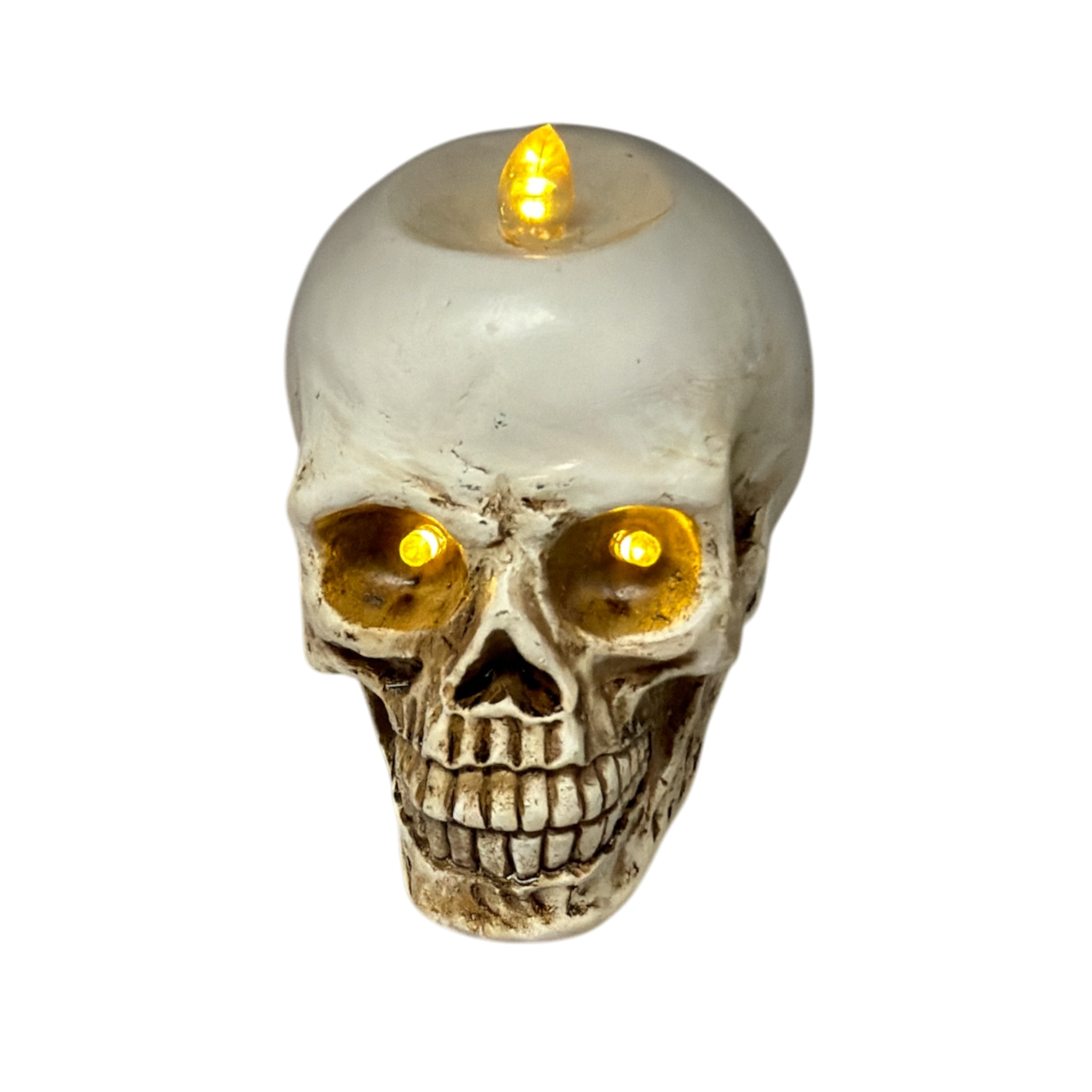 Lighted Skull Figurine