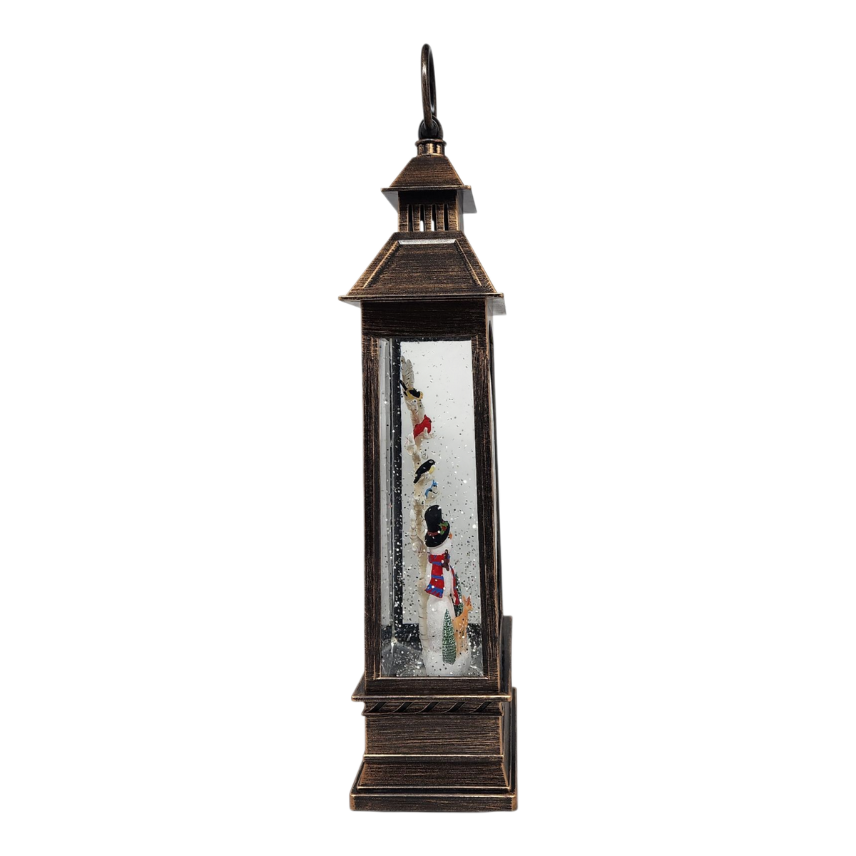 Lighted Spinning Waterglobe Lantern - Frosty and Friends