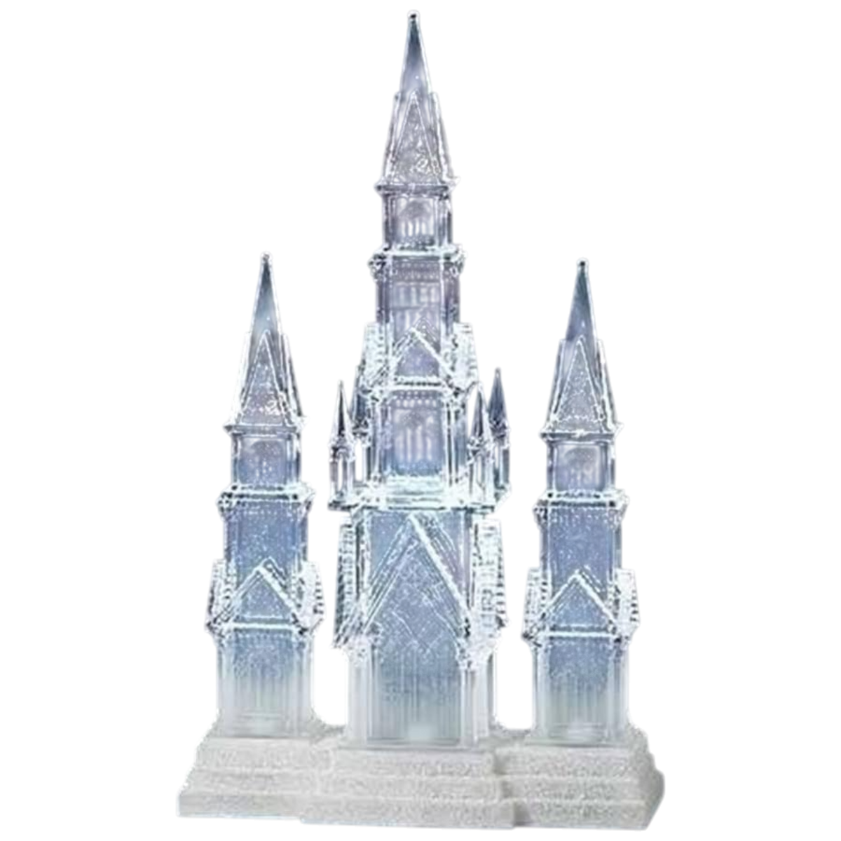 Lighted Three Tower Church Waterglobe