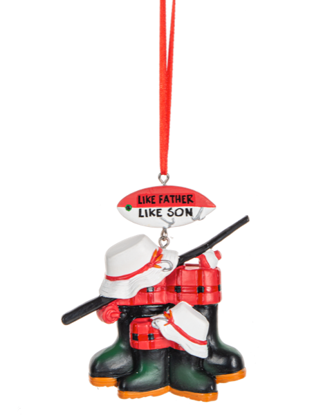 Like Father Like Son Fishing Ornament