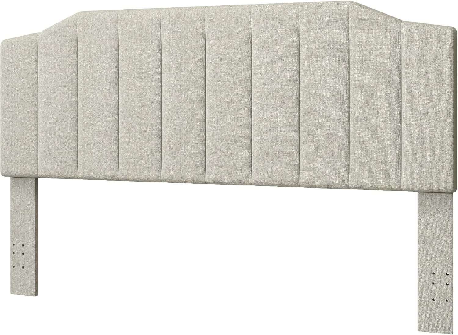 Linen Upholstered King Size Headboard with Easy Assembly