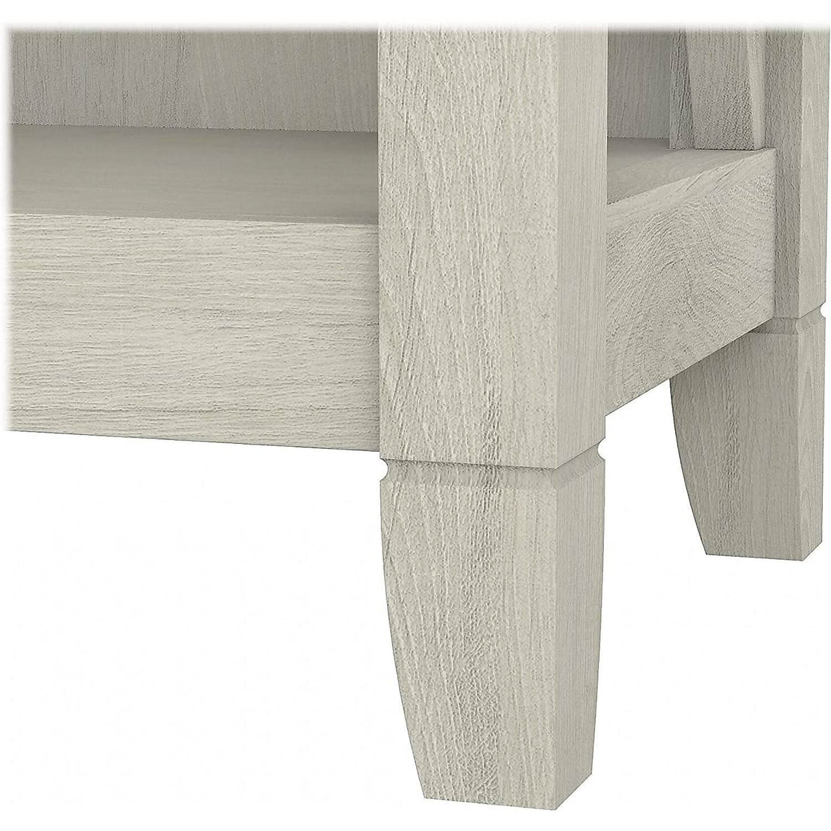 Linen White Oak 5 Shelf Bookcase Set 2 Tall 66H 32W 13D