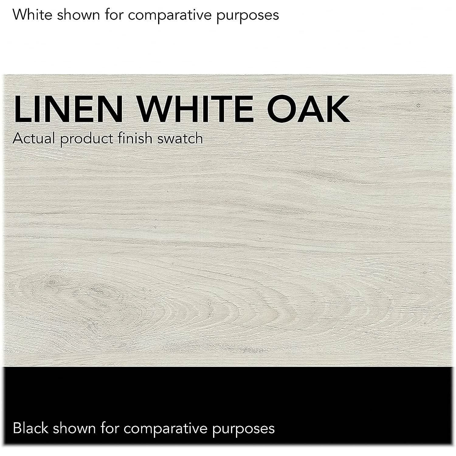 Linen White Oak 5 Shelf Bookcase Set 2 Tall 66H 32W 13D