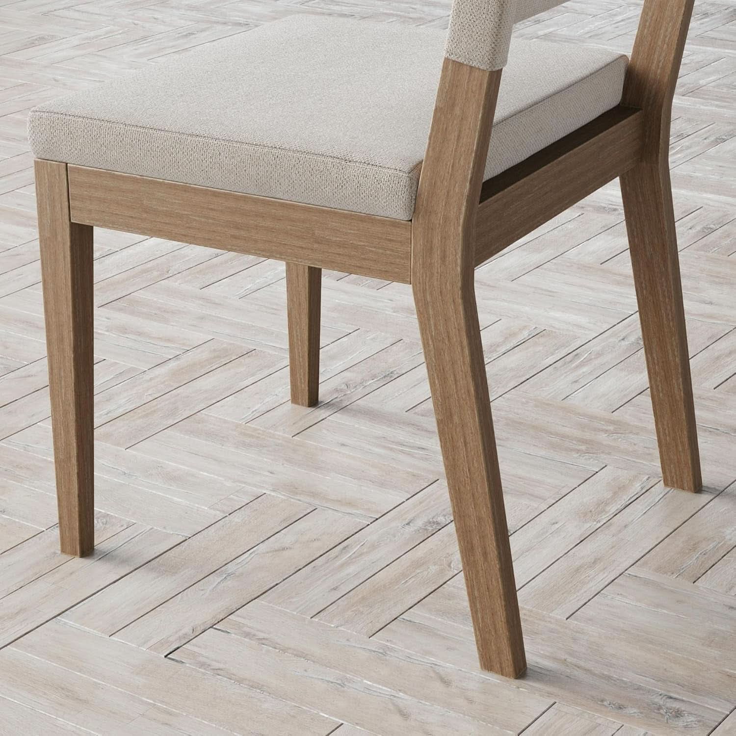 Linus Upholstered Dining Chair With Rubberwood Legs