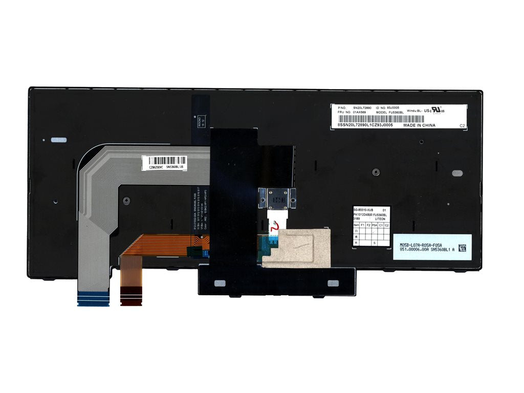 Lite-On - Notebook replacement keyboard - with Trackpoint, UltraNav - backlit - QWERTY - US - FRU, ASM - for ThinkPad