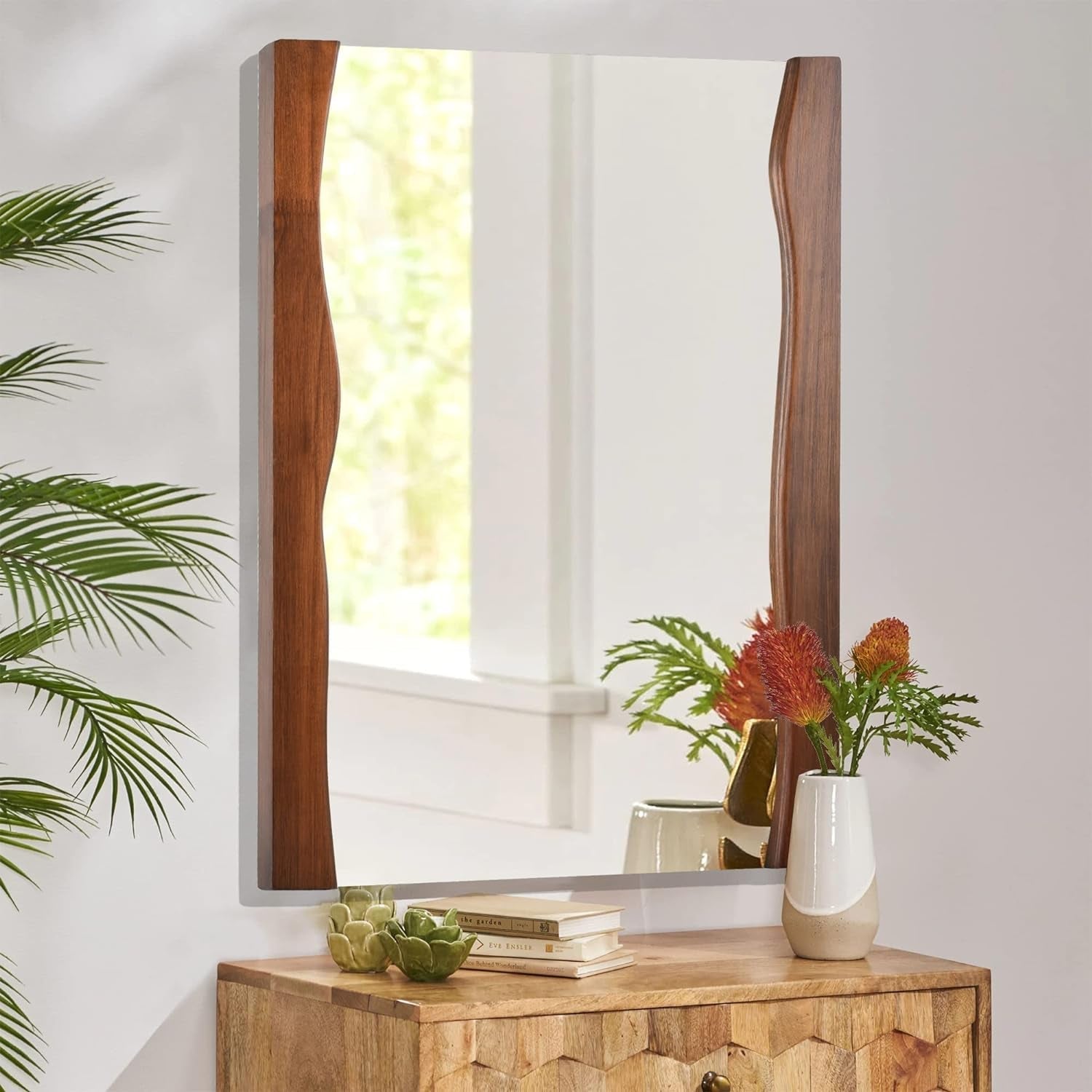 Live Edge Bathroom Mirror 20x28 Inch Elegant Decor
