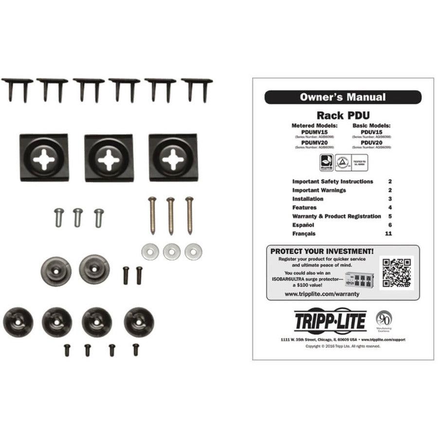 Local Metered PDU 1.4kW - Vertical Power Distribution Unit with Digital Display | Tripp Lite PDUMV15