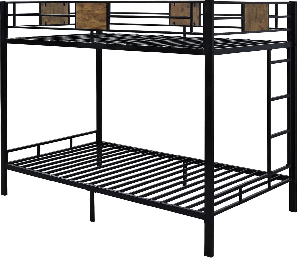 Loft Bunk Bed Twin Over Twin With Ladder And Guardrails