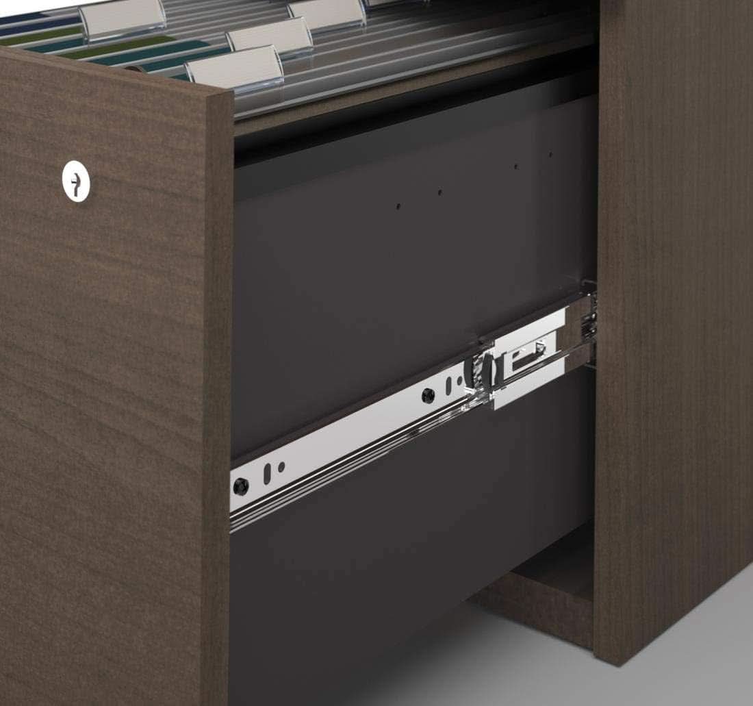 Logan 66W Antigua L Shaped Executive Desk With Pedestal