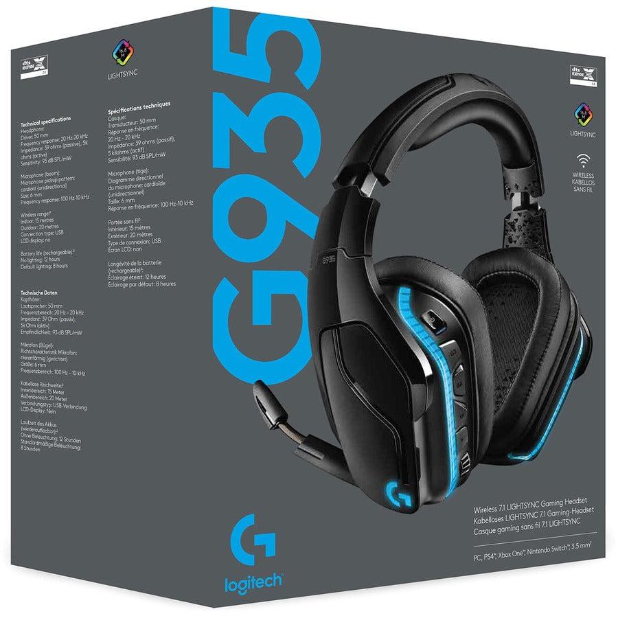Logitech 981-000742 G Series G935 Wireless 7.1 Surround Sound LIGHTSYNC Gaming Headset