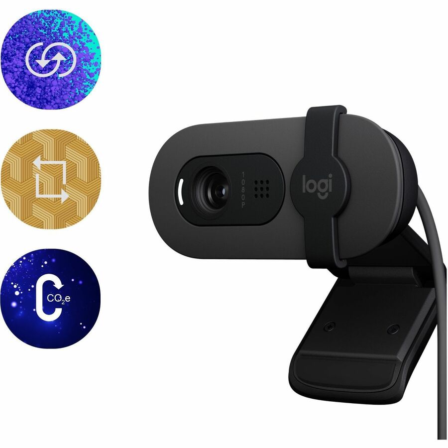 Logitech BRIO 100 Webcam - 2 Megapixel - 30 fps - Graphite - USB Type A - 1920 x 1080
