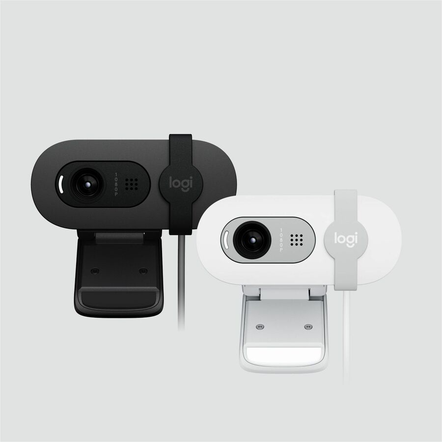 Logitech BRIO 100 Webcam - 2 Megapixel - Off White - USB Type A - 1 Pack(s) - 1920 x 1080