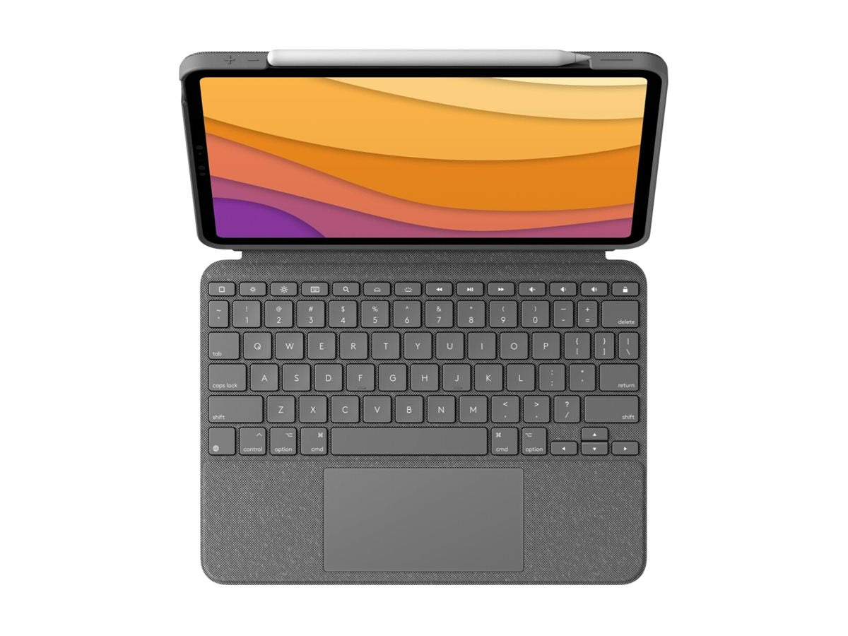 Logitech Combo Touch - Keyboard and folio case - with trackpad - backlit - Apple Smart connector - QWERTY - English - oxford 920-012626