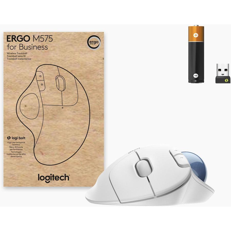 Logitech Ergo M575 for Business (Off-White) - Brown Box