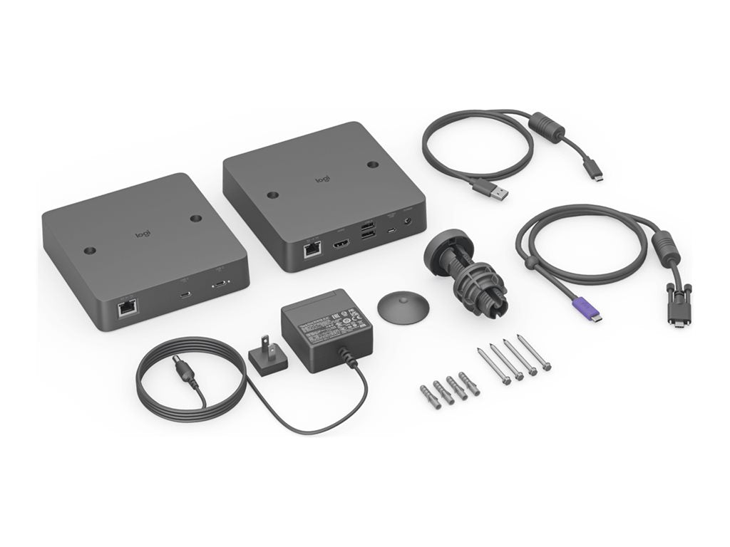 Logitech Extend - Video/audio extender - USB-C, 10Mb LAN - over CAT 5e/6 - up to 328 ft 952-000188