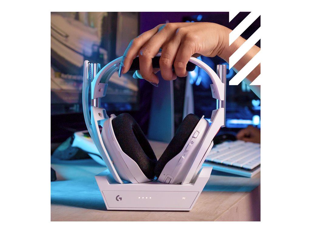 Logitech G Astro A50 - 5th generation - headset - full size - Bluetooth / LIGHTSPEED - wireless - white