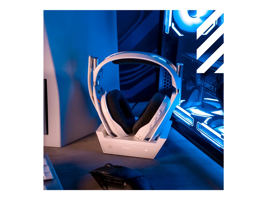 Logitech G Astro A50 - 5th generation - headset - full size - Bluetooth / LIGHTSPEED - wireless - white