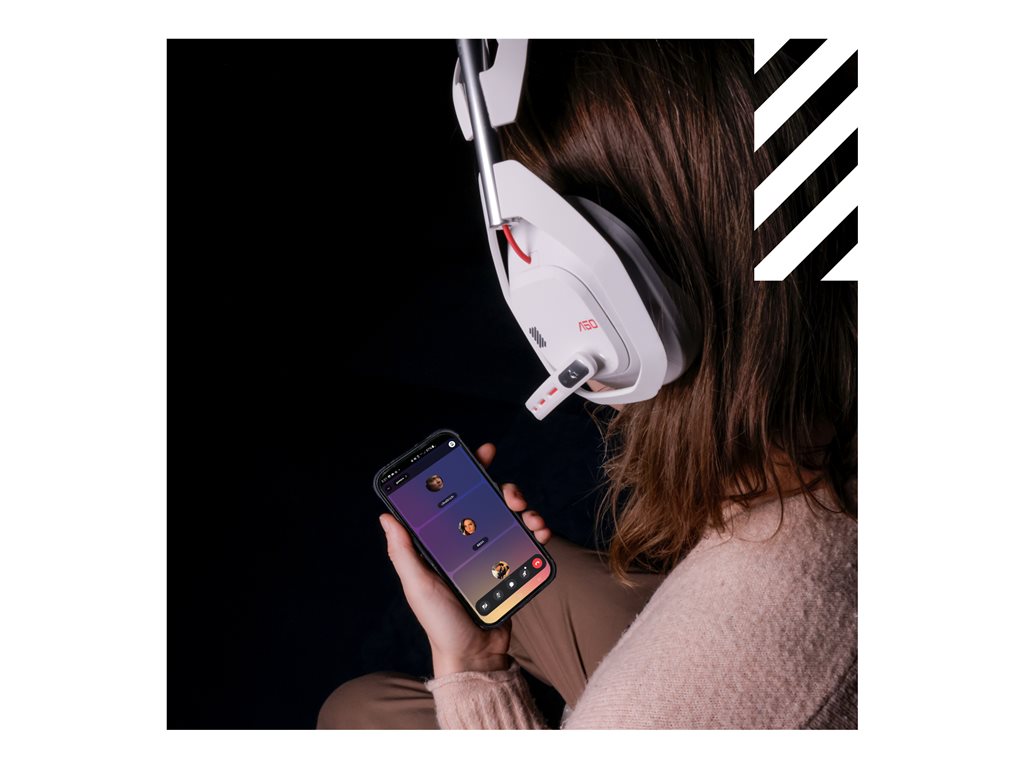 Logitech G Astro A50 - 5th generation - headset - full size - Bluetooth / LIGHTSPEED - wireless - white