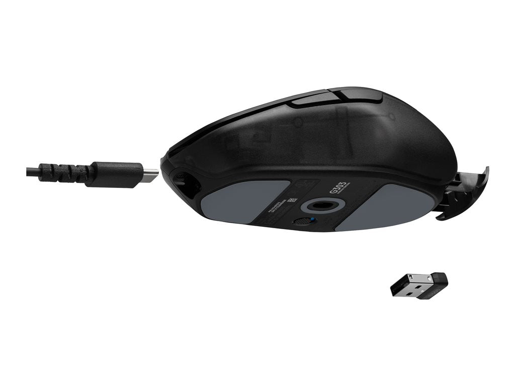 Logitech G G303 Shroud Edition - Mouse - optical - wireless, wired - USB, 2.4 GHz - USB Logitech LIGHTSPEED receiver
