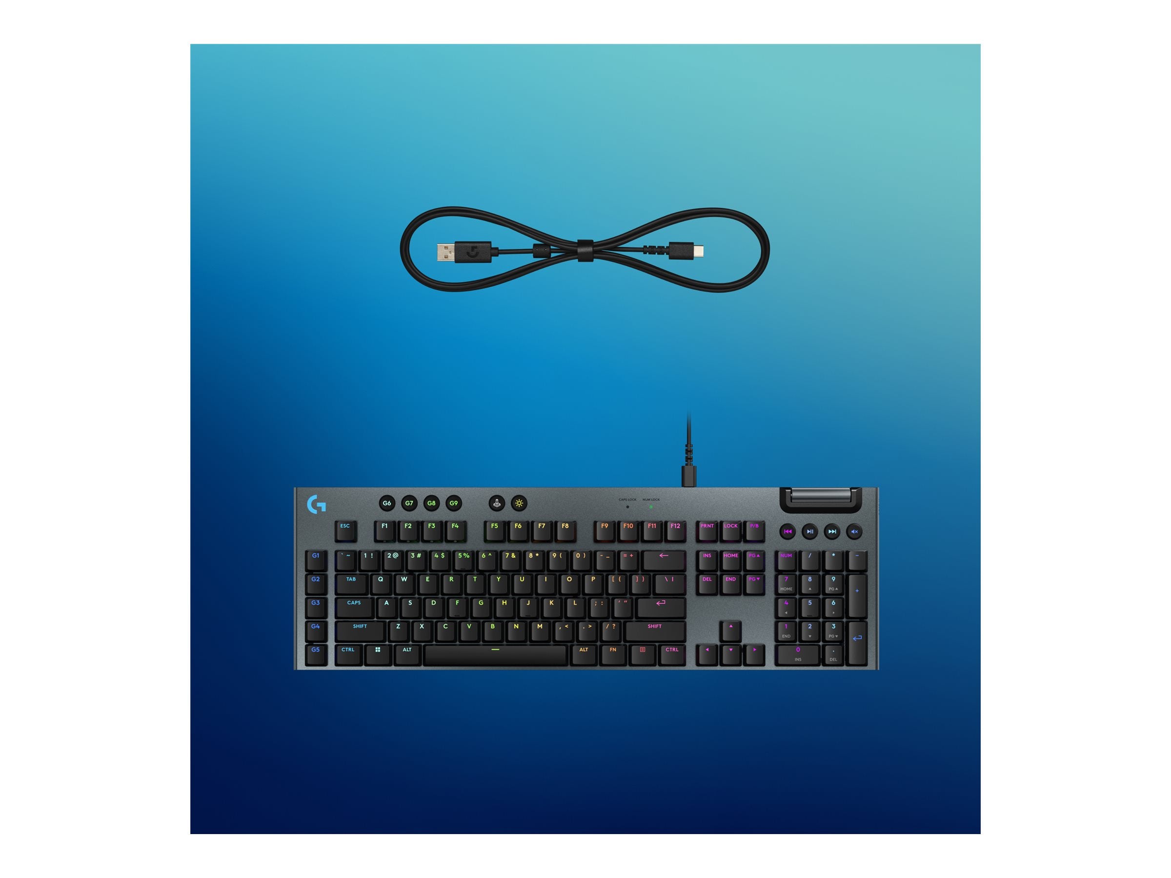 Logitech G G915 X - Keyboard - backlit - USB - QWERTY - English - blac