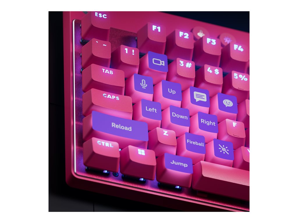 Logitech G PRO X RAPID - Keyboard - gaming - TKL - backlit - USB - QWERTY - English - key switch: Linear - pink
