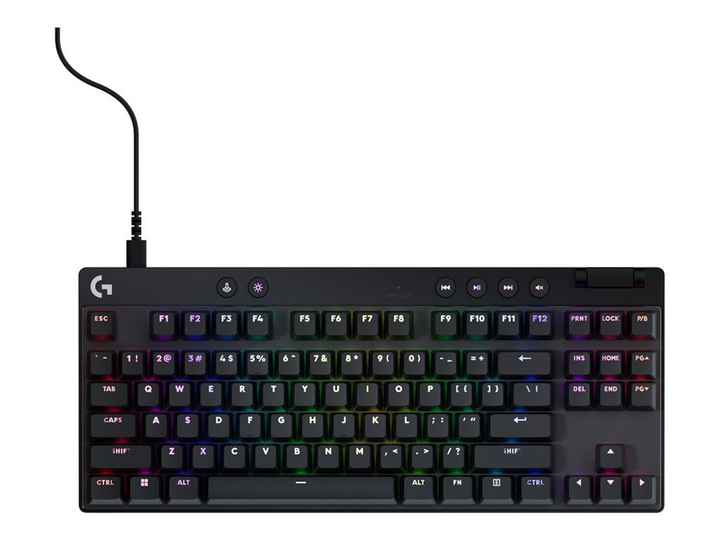 Logitech G PRO X RAPID - Keyboard - gaming - TKL - backlit - USB - QWERTY - English - key switch: Linear - pink