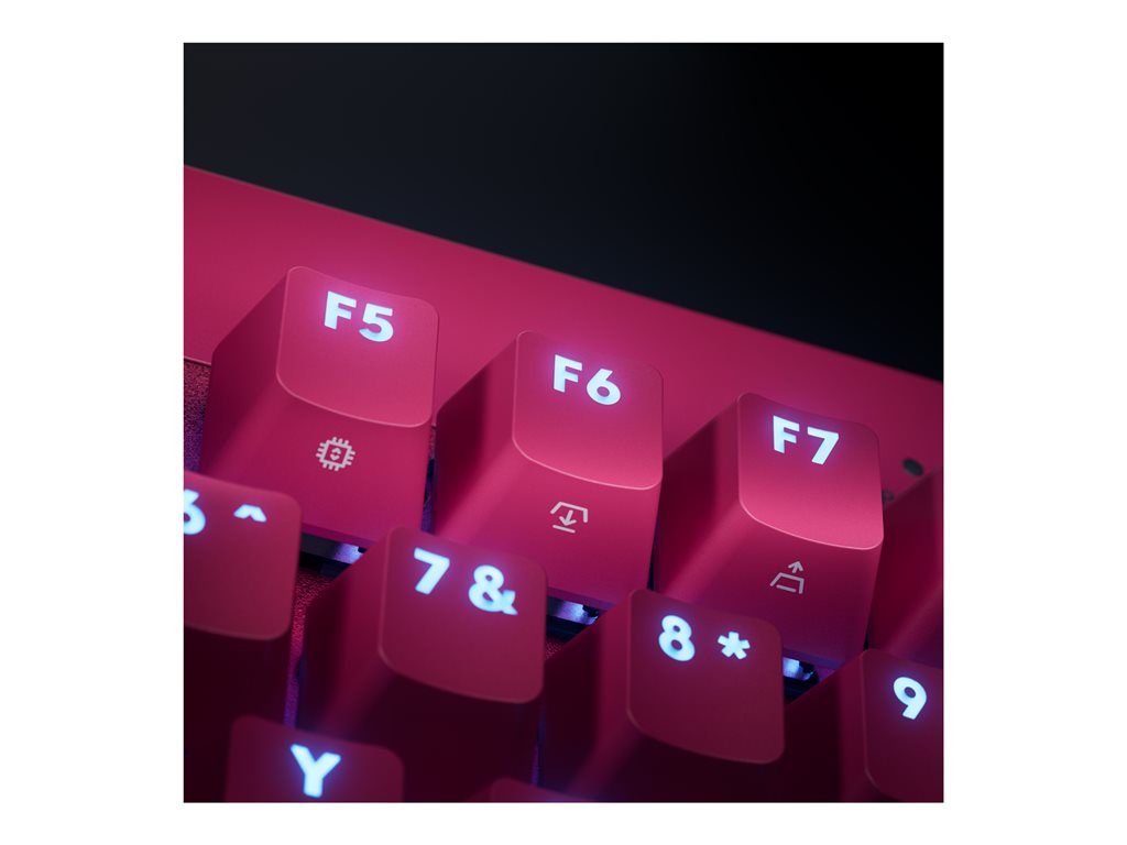 Logitech G PRO X RAPID - Keyboard - gaming - TKL - backlit - USB - QWERTY - English - key switch: Linear - pink