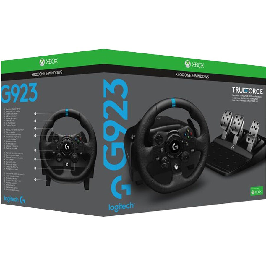 Logitech G923 Gaming Steering Wheel, Gaming Pedal