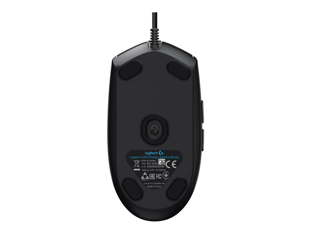 Logitech Gaming Mouse G203 Prodigy - Mouse - right-handed - optical - 6 buttons - wired - USB - black