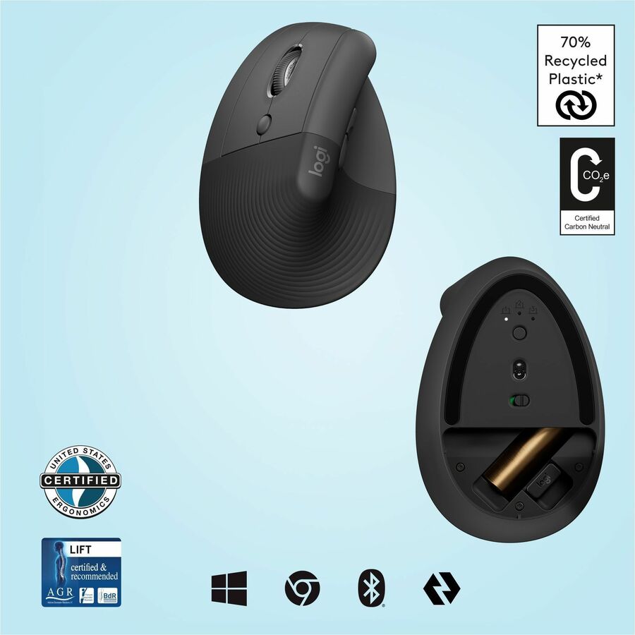 Logitech Lift Ergo Mouse 910-006467